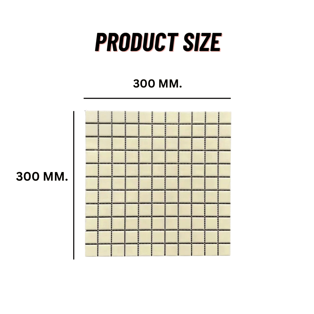 โมเสค TIMELESS TILES รุ่น CLASSIC SQUARE 25 ขนาด 30X30 ซม. สีเบจ ผิวด้าน MATTE BEIGE โมเสคเซรามิกทรงสี่เหลี่ยมจัตุรัส_1